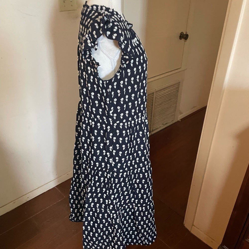 J. Crew Black Maxi Dress with White Floral Motif - Picture 4 of 16